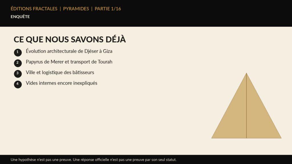 Infographie Éditions Fractales sur ce que nous savons déjà