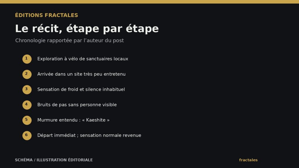 Chronologie du témoignage Reddit du sanctuaire de Munakata