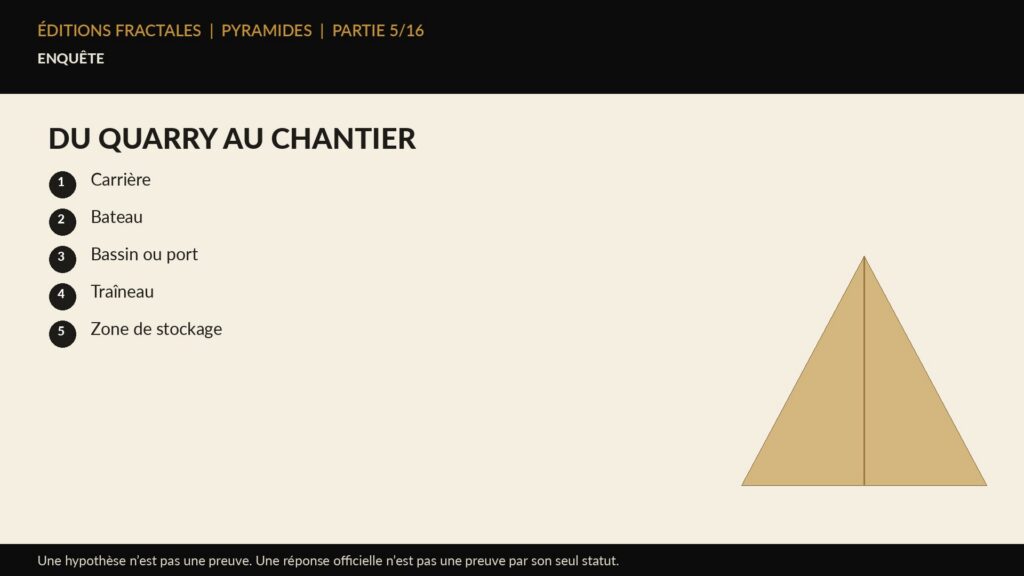 Infographie Éditions Fractales sur du quarry au chantier