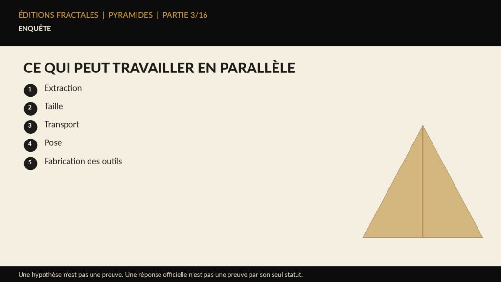 Infographie Éditions Fractales sur ce qui peut travailler en parallèle