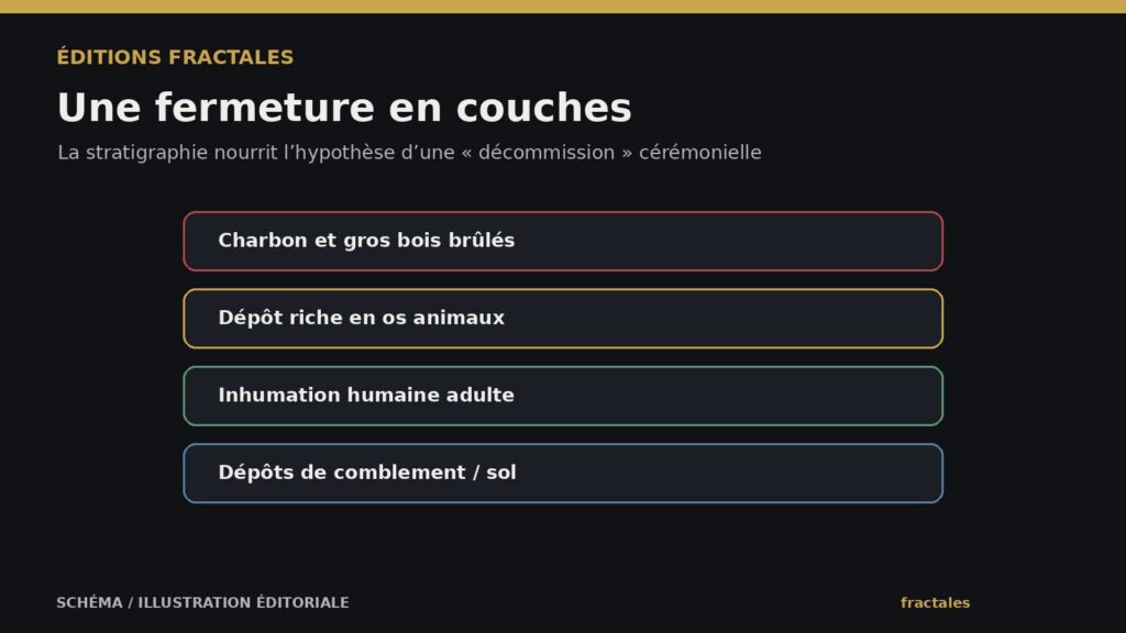 Schéma stratigraphique des dépôts d’Evelix Quarry