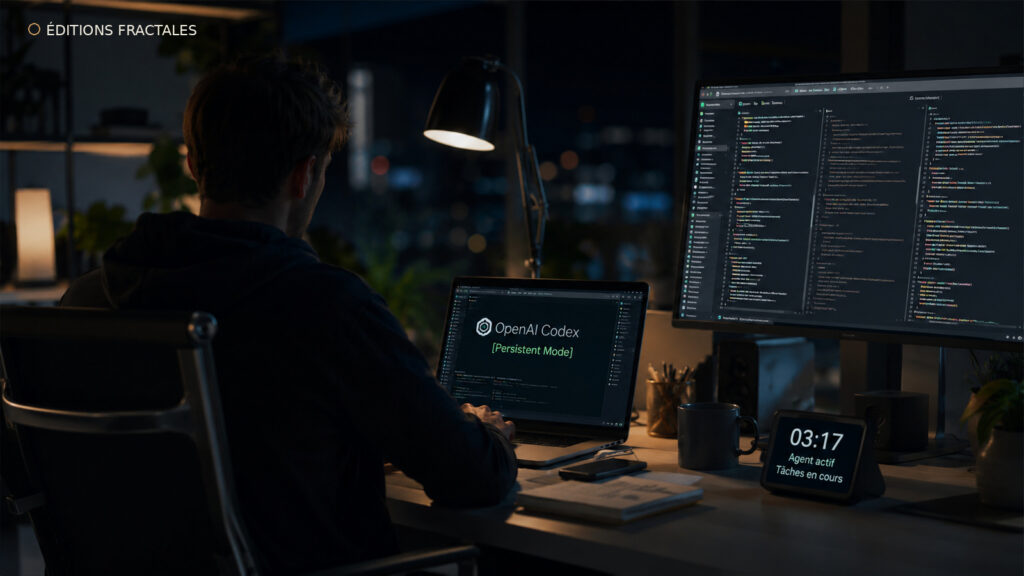 Utilisateur recevant une notification d’un agent IA resté actif en arrière-plan
