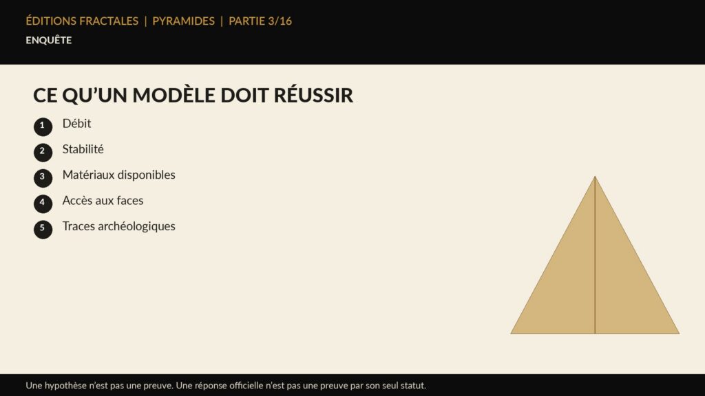 Infographie Éditions Fractales sur ce qu’un modèle doit réussir