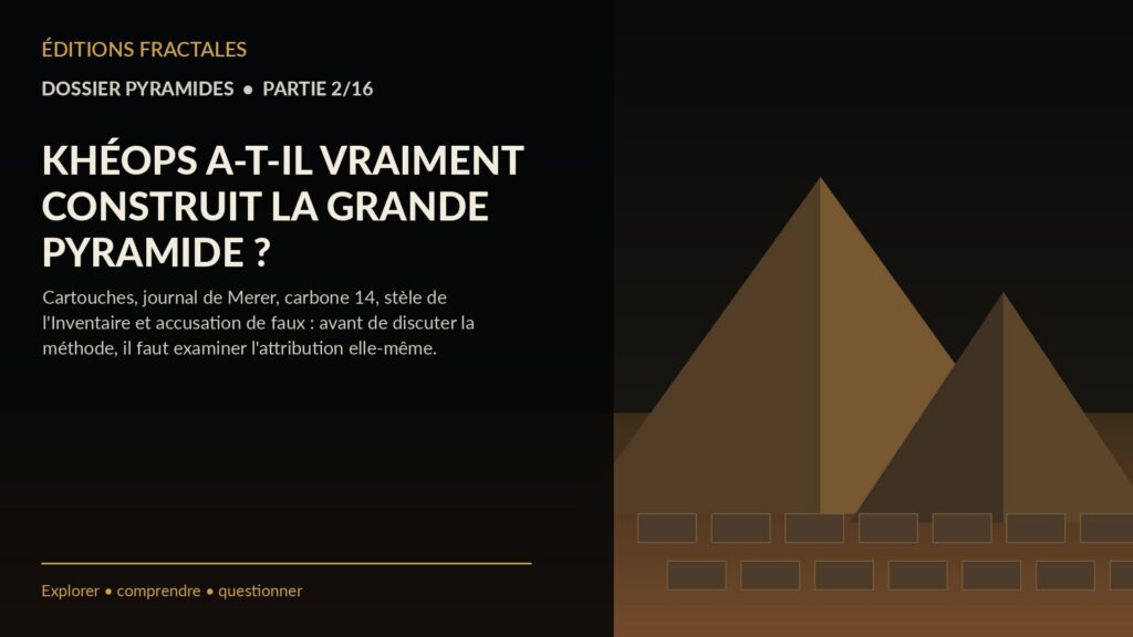 KHÉOPS A-T-IL VRAIMENT CONSTRUIT LA GRANDE PYRAMIDE ?