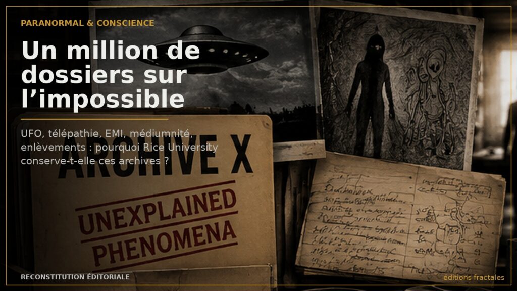 UN MILLION DE DOSSIERS SUR L’IMPOSSIBLE : POURQUOI RICE UNIVERSITY ARCHIVE-T-ELLE LE PARANORMAL ?