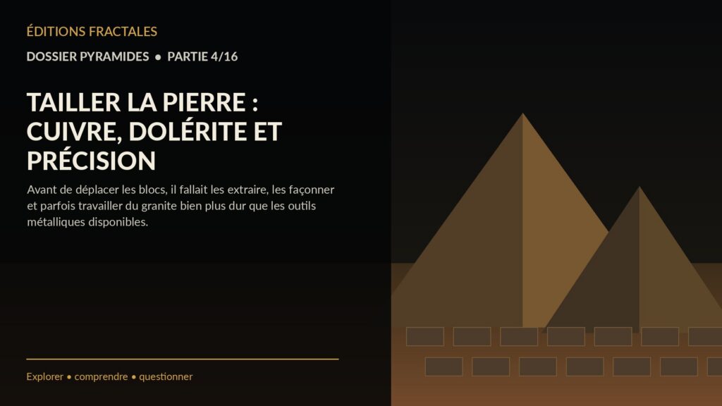 TAILLER LA PIERRE : CUIVRE, DOLÉRITE ET PRÉCISION