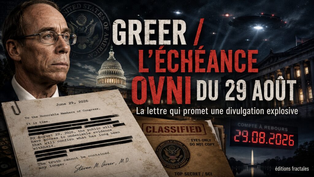 STEVEN GREER : LE 29 AOÛT EST ARRIVÉ. QUE DIT VRAIMENT SA LETTRE SUR LES OVNIS ?