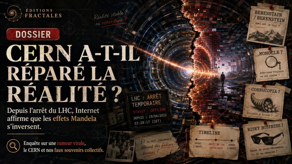 CERN A-T-IL RÉPARÉ LA RÉALITÉ ?