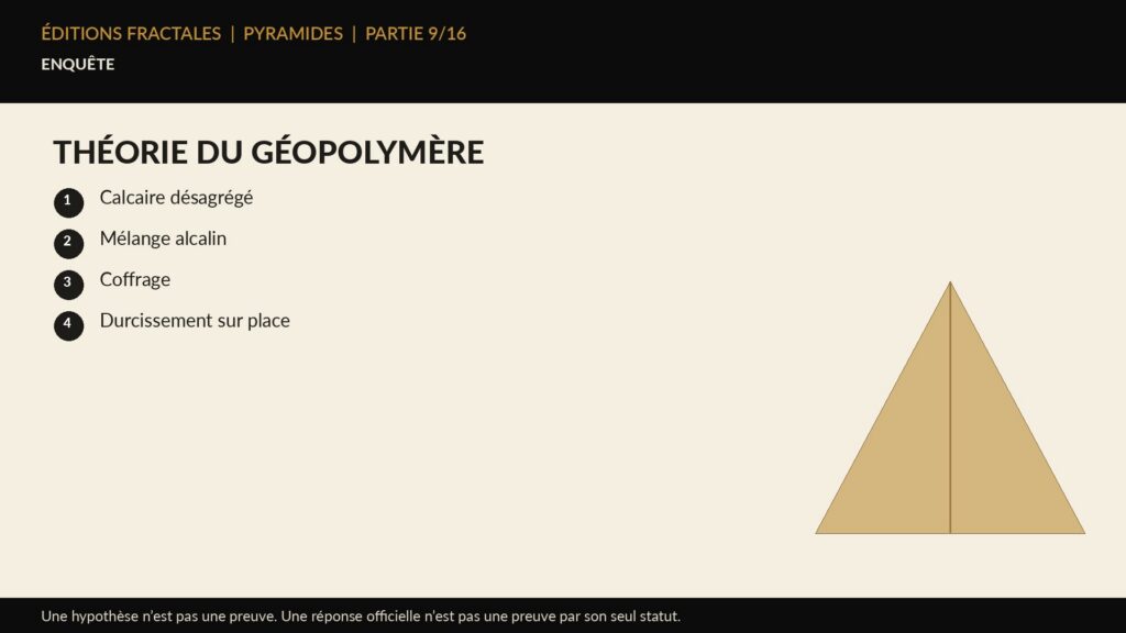Infographie Éditions Fractales sur théorie du géopolymère