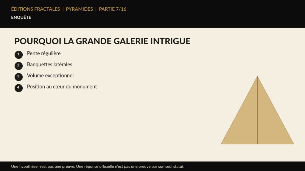 Infographie Éditions Fractales sur pourquoi la grande galerie intrigue