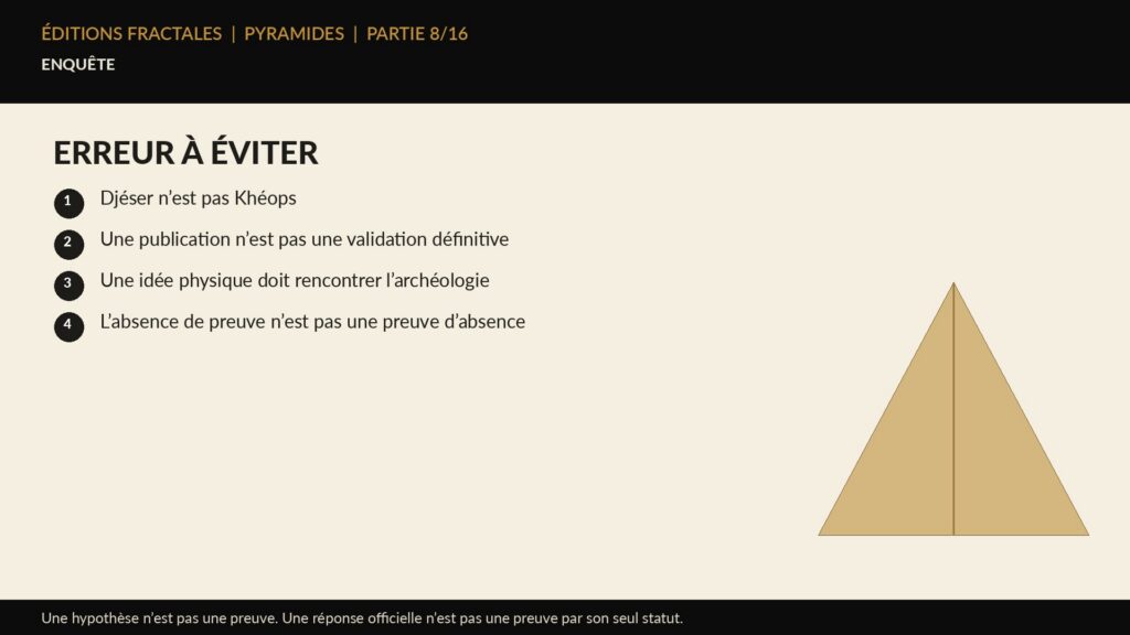 Infographie Éditions Fractales sur erreur à éviter