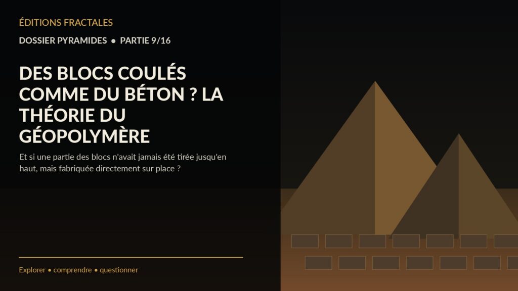 DES BLOCS COULÉS COMME DU BÉTON ? LA THÉORIE DU GÉOPOLYMÈRE