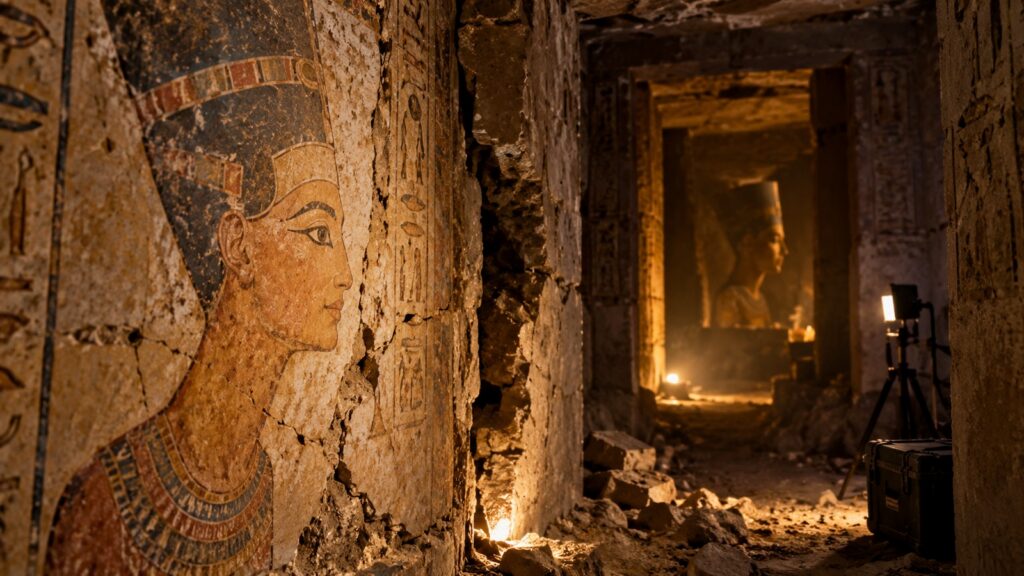 TOUTANKHAMON : des chambres inconnues détectées… la tombe perdue de Néfertiti serait-elle derrière le mur ?
