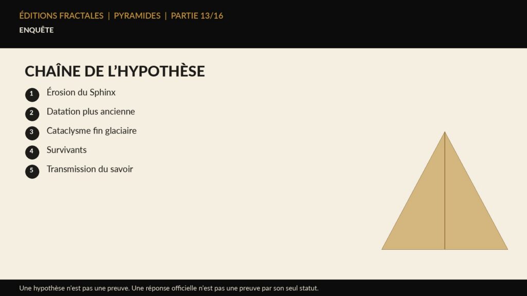 Infographie Éditions Fractales sur chaîne de l’hypothèse