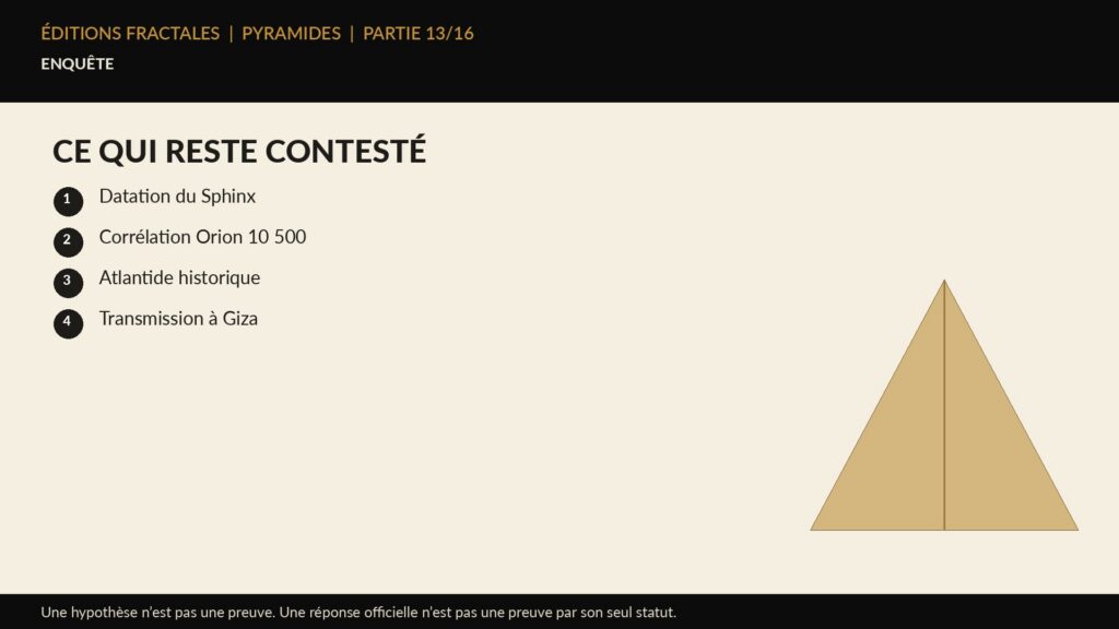 Infographie Éditions Fractales sur ce qui reste contesté