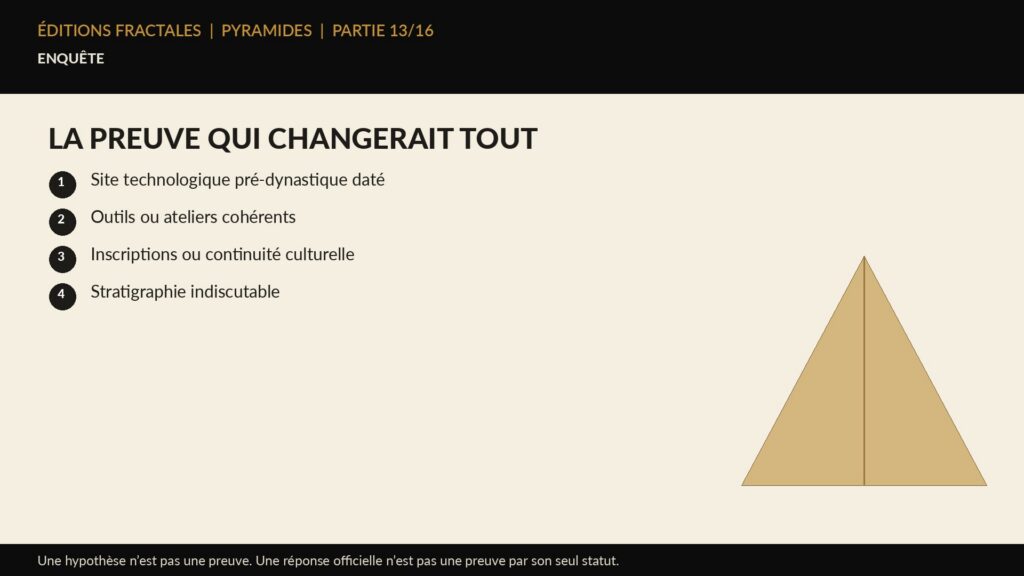 Infographie Éditions Fractales sur la preuve qui changerait tout