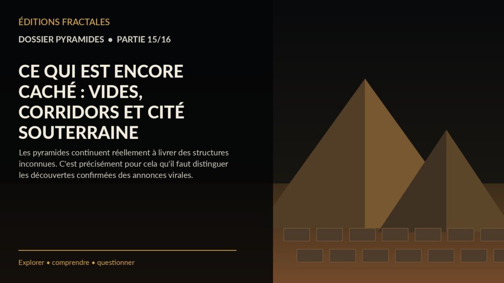 CE QUI EST ENCORE CACHÉ : VIDES, CORRIDORS ET CITÉ SOUTERRAINE